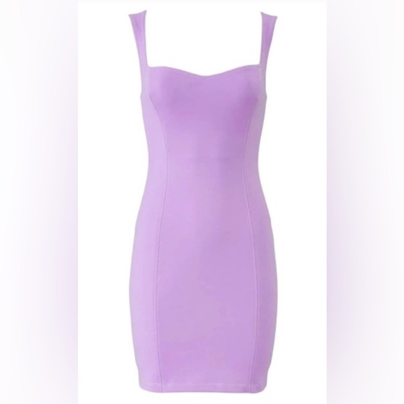 ASTR the Label - Stereotype Lilac Sleeveless Bodycon Stretch Fitted Mini Dress - Picture 3 of 13